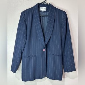 Suits Me blue pinstripe jacket. Size 12